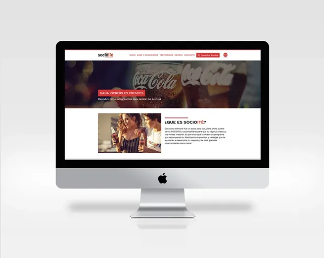Socioité Coca-Cola - Sitio web