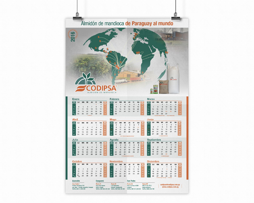 Imagen corporativa Calendario Codipsa